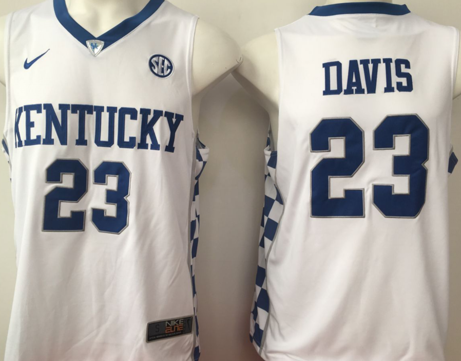 NCAA Men 2017 Kentucky Wildcats White 23 Davis